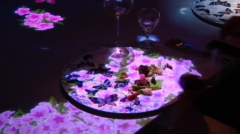 Sensory dining: Japanese restaurant pairs tech with food - video