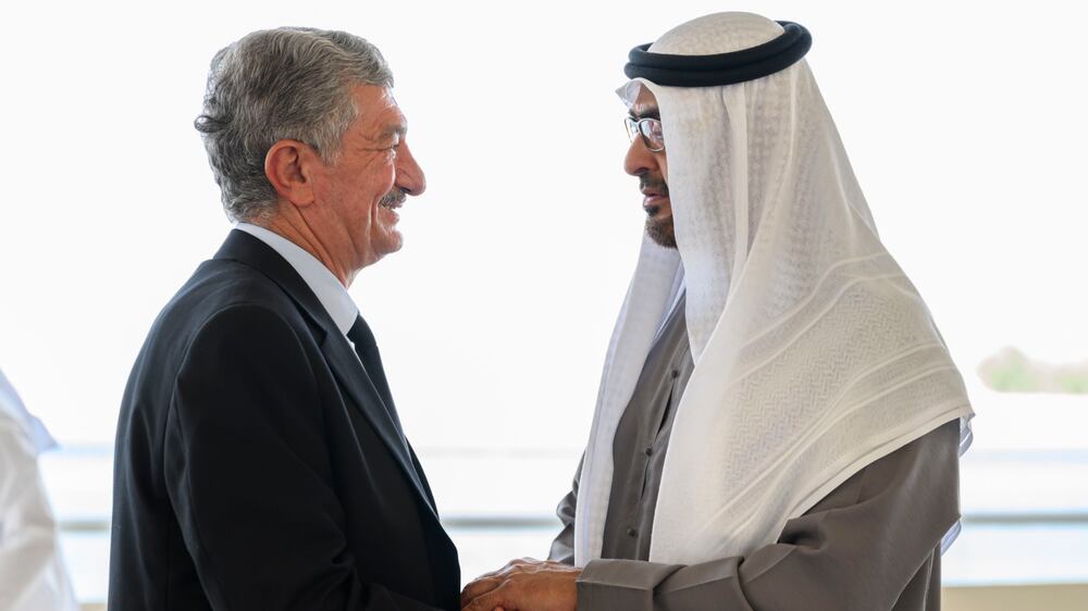President Mohamed meets with Iraqi resident who planted more than 200 trees in Abu Dhabi