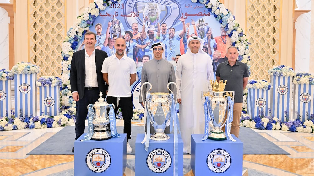 Sheikh Mansour receives Pep Guardiola in Abu Dhabi