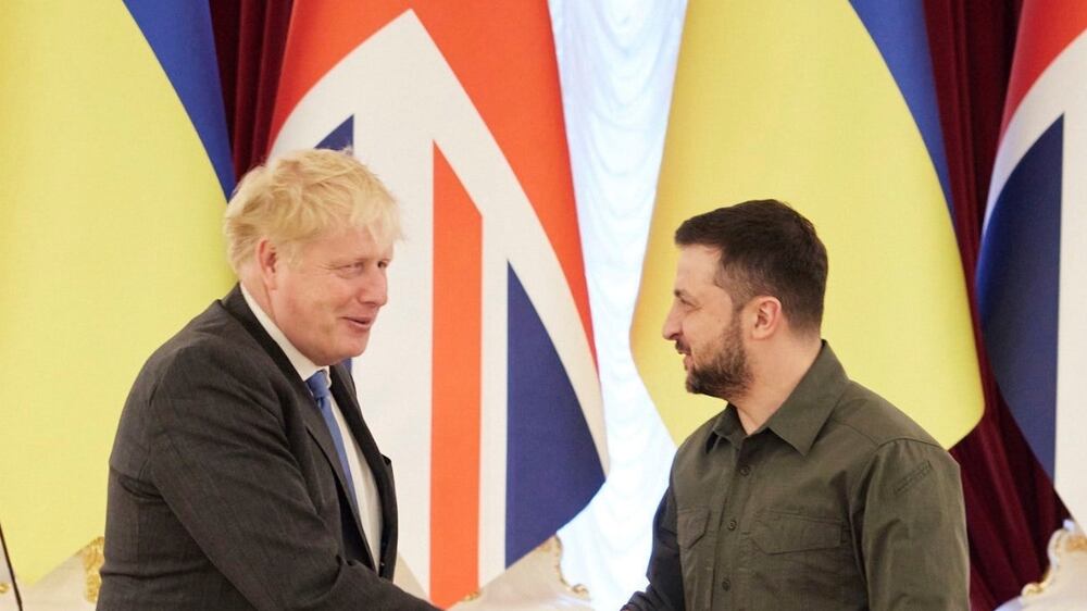 Britain's Boris Johnson meets Ukraine’s Zelenskyy in Kyiv