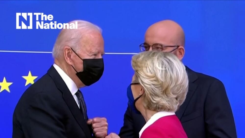 Joe Biden meets EU leaders in Brussels
