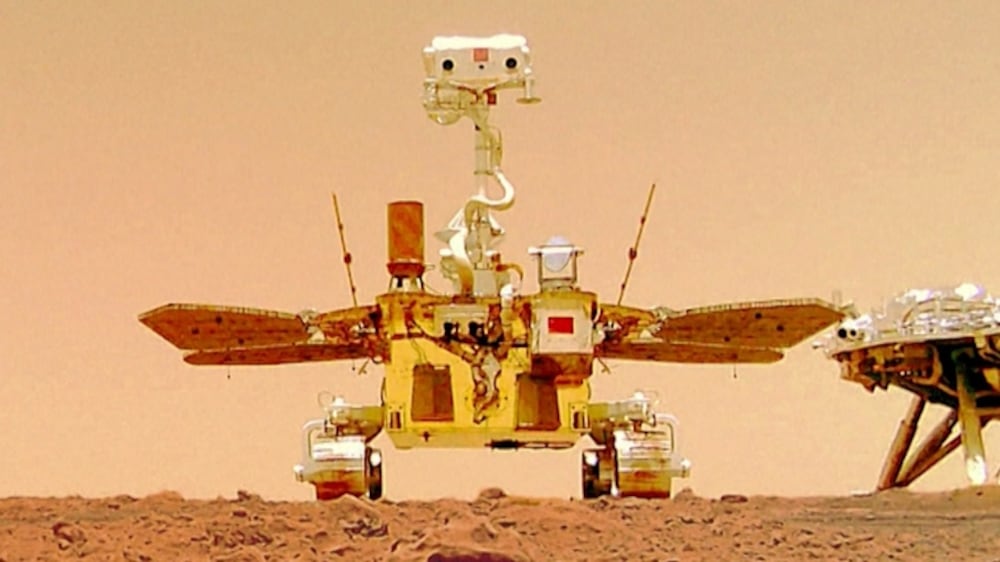 China's Mars rover sends back a selfie