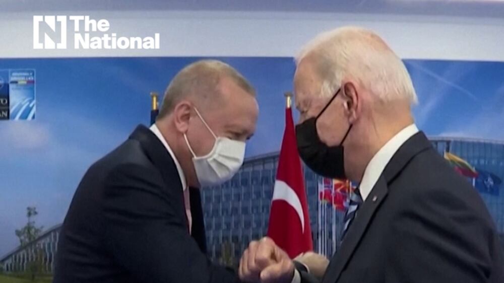 Erdogan and Biden praise meeting between strained Nato allies