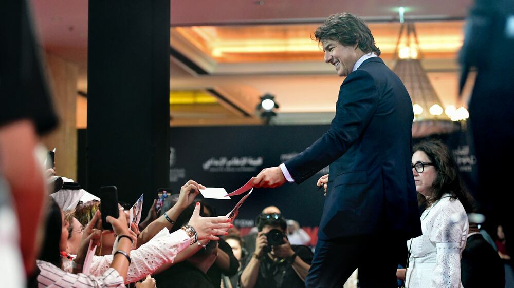Tom Cruise on the red carpet in Abu Dhabi