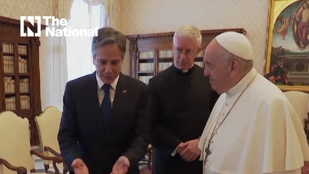 Pope Francis welcomes Antony Blinken for 'friendly' Vatican meeting