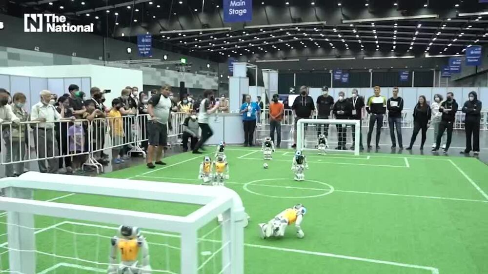 Robots compete on the football pitch at RoboCup 2023