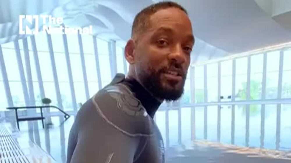 Will Smith takes the plunge at Deep Dive Dubai