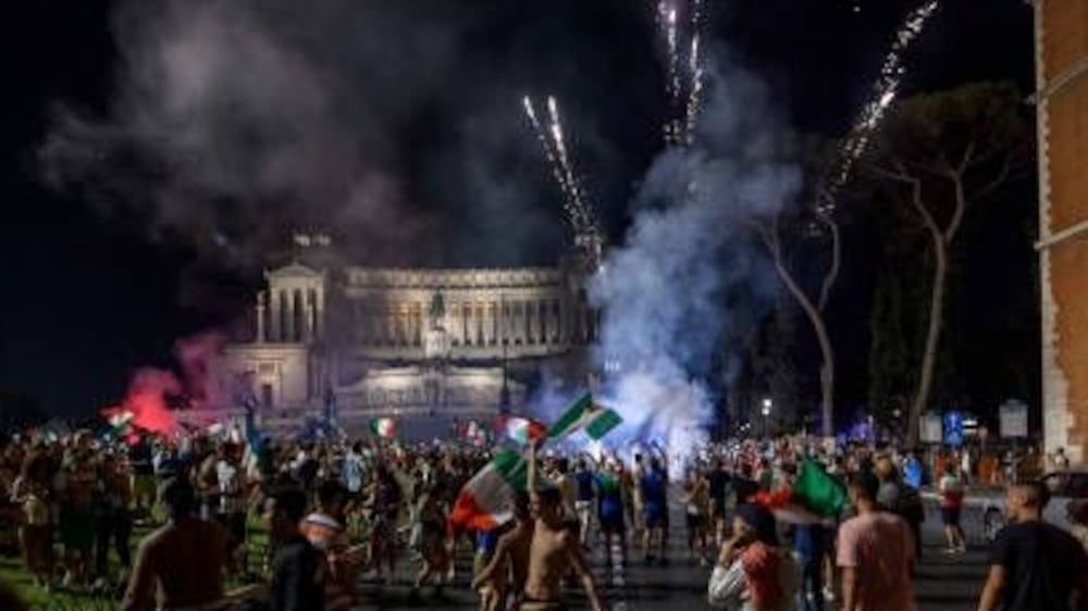 Watch Italians celebrate victory against England in Euro 2020