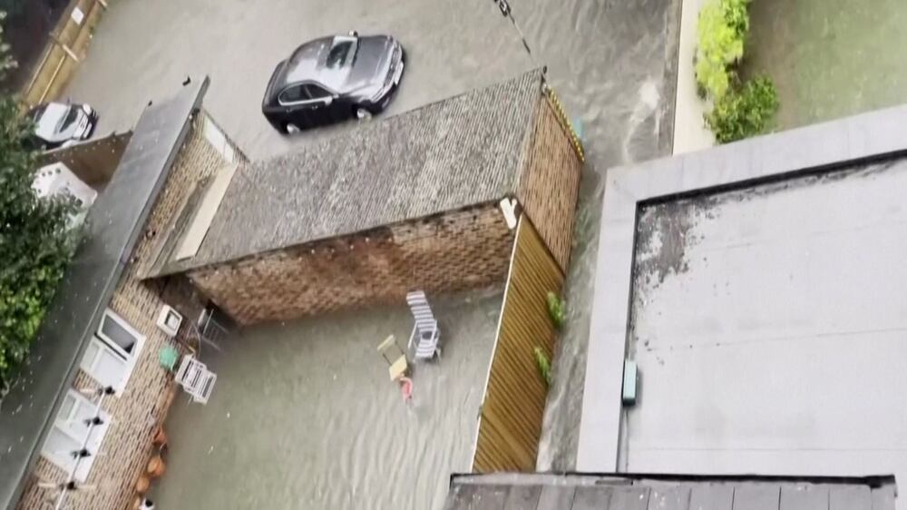 Flash floods in London as storm hits UK capital