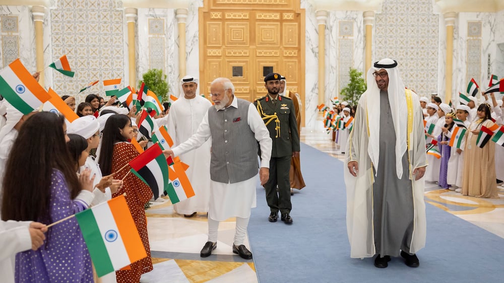 UAE President hosts reception for India's Narendra Modi in Abu Dhabi