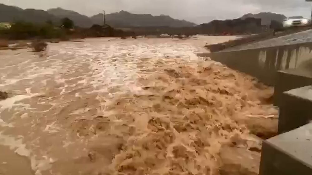 Floods in parts of the UAE after heavy rain