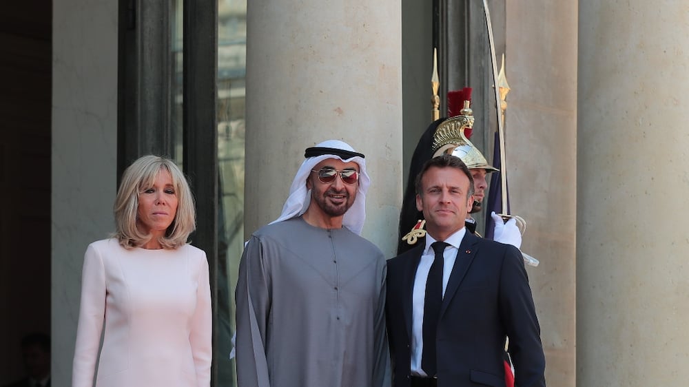 Watch: UAE President Sheikh Mohamed meets French President Emmanuel Macron