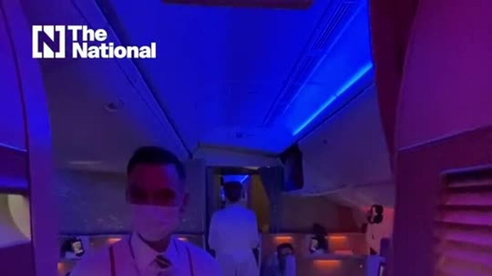 The National’s Suhail Akram went on board Emirates flight EK213, the first direct flight from Dubai to Miami. The airline operated its popular Boeing 777 Gamechanger for the trip. The flight will operate four times a week and will subsequently use its three-class Boeing 777-300ER on the route