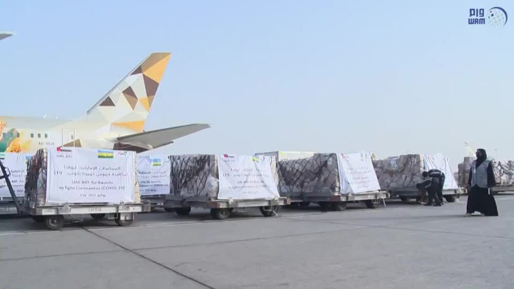 The UAE sent 9 tonnes of emergency medical aid to Rwanda on Saturday.