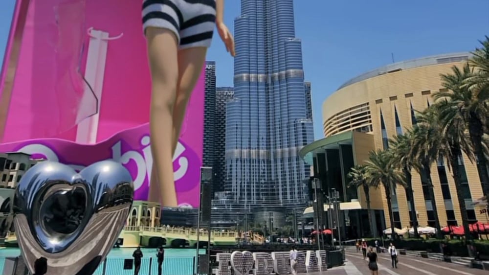 3D video of a giant Barbie near Burj Khalifa goes viral in UAE