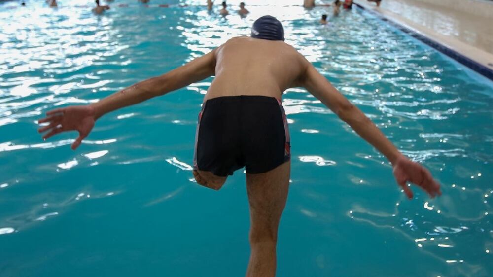Meet the Iraqi swimmer who lost one leg and zero hope