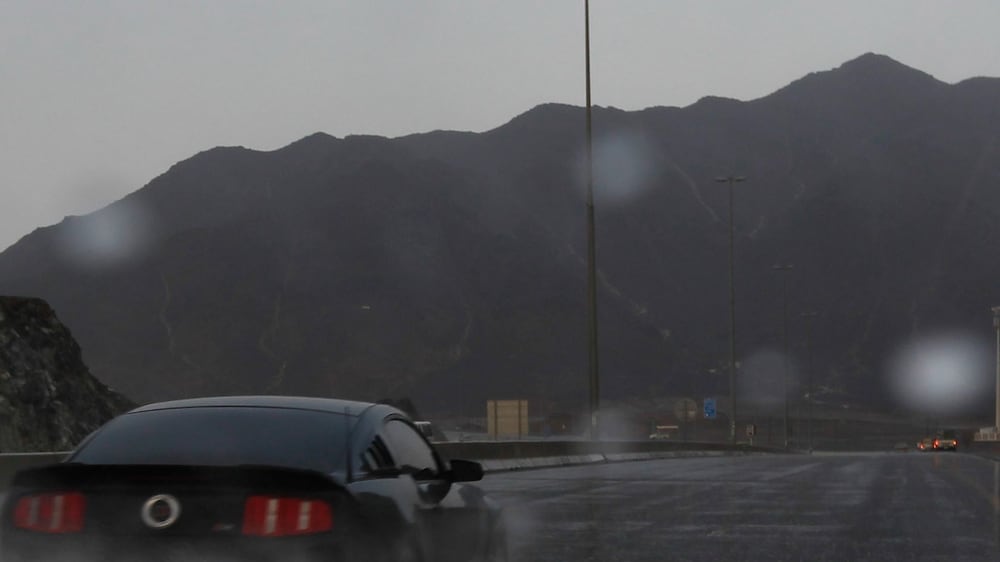 UAE weather: Lightning and rain in Khor Fakkan