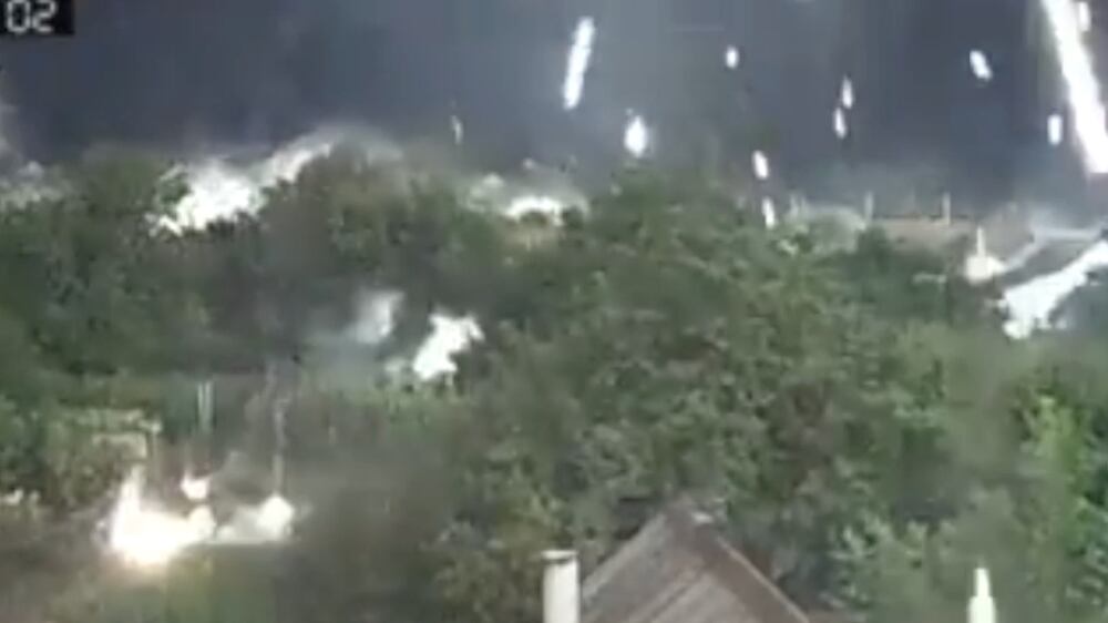 Russia shelling Nikopol