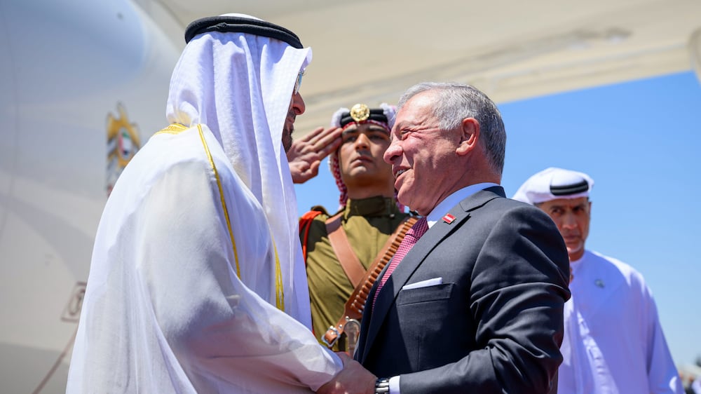 President Sheikh Mohamed welcomed to Jordan