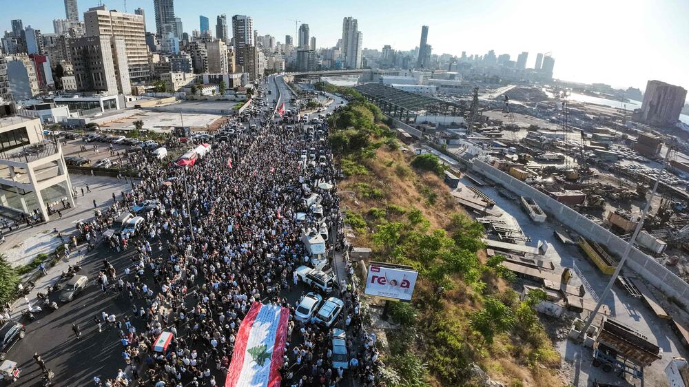Demonstrations in Beirut mark three years since devastating port explosion