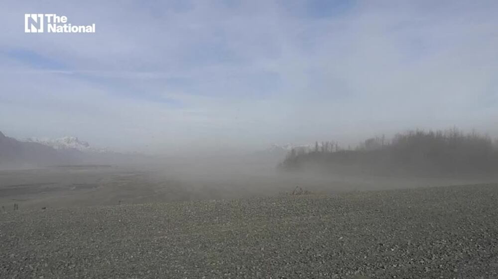 Dust storm in Copper River Valley, Alaska