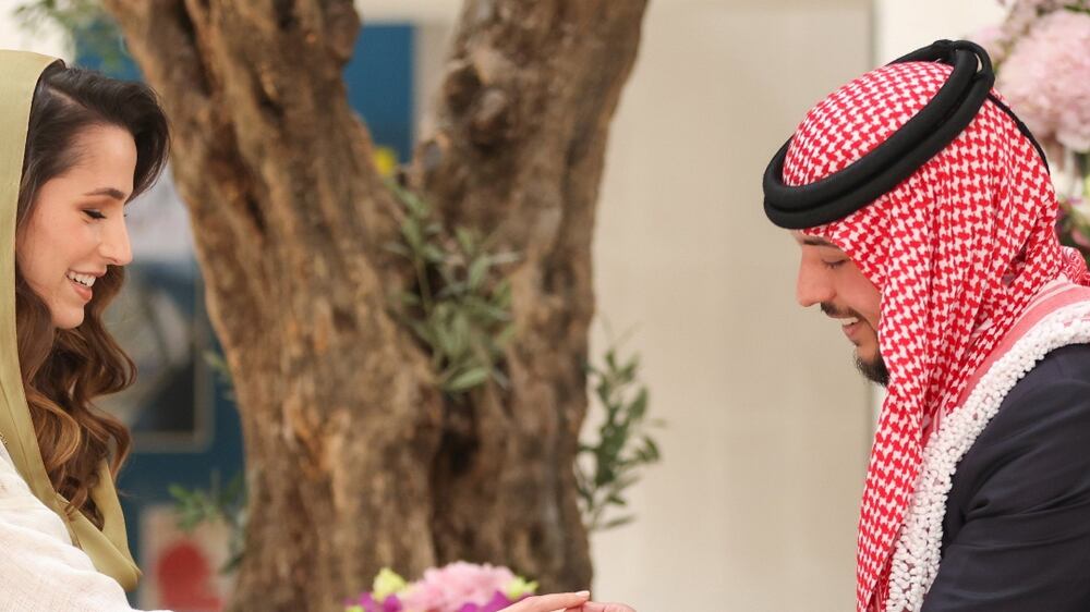The Royal Hashemite Court announced Crown Prince Al Hussein bin Abdullah II engagement to Ms Rajwa Khaled bin Musaed bin Saif bin Abdulaziz Al Saif. Photo: The Royal Hashemite Court