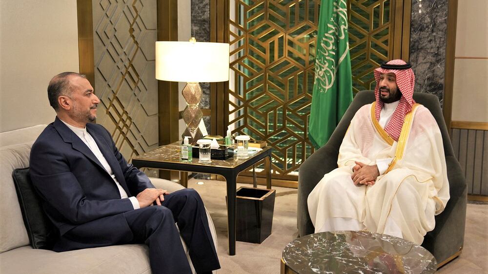 Iran's Foreign Minister meets Crown Prince Mohammed bin Salman on his first official visit to Saudi