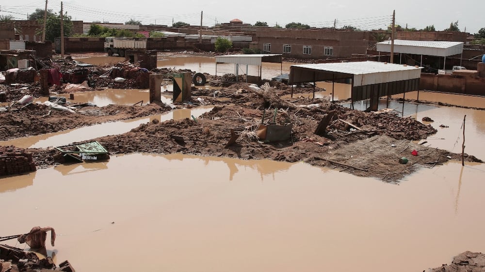 Drone footage shows aftermath of flooding in Sudan