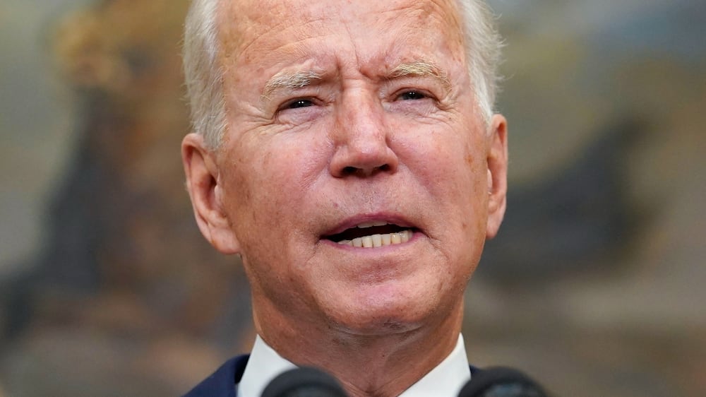 President Joe Biden speaks about the situation in Afghanistan from the Roosevelt Room of the White House in Washington, Tuesday, Aug.  24, 2021.  (AP Photo / Susan Walsh)