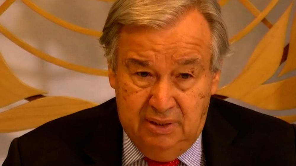 UN's Guterres delivers video message to more than 3,000 staff in Afghanistan
