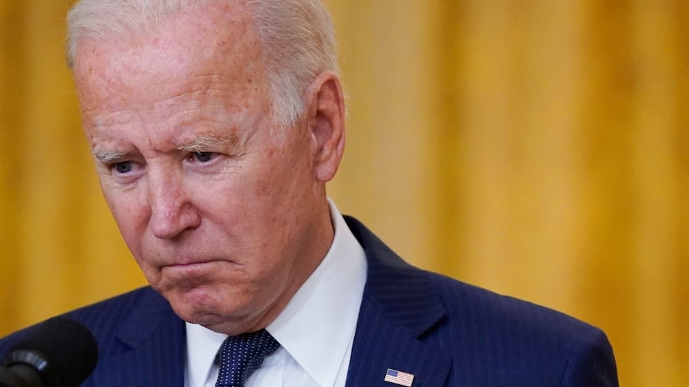 President Joe Biden speaks about the bombings at the Kabul airport that killed at least 12 U. S.  service members, from the East Room of the White House, Thursday, Aug.  26, 2021, in Washington.  (AP Photo / Evan Vucci)