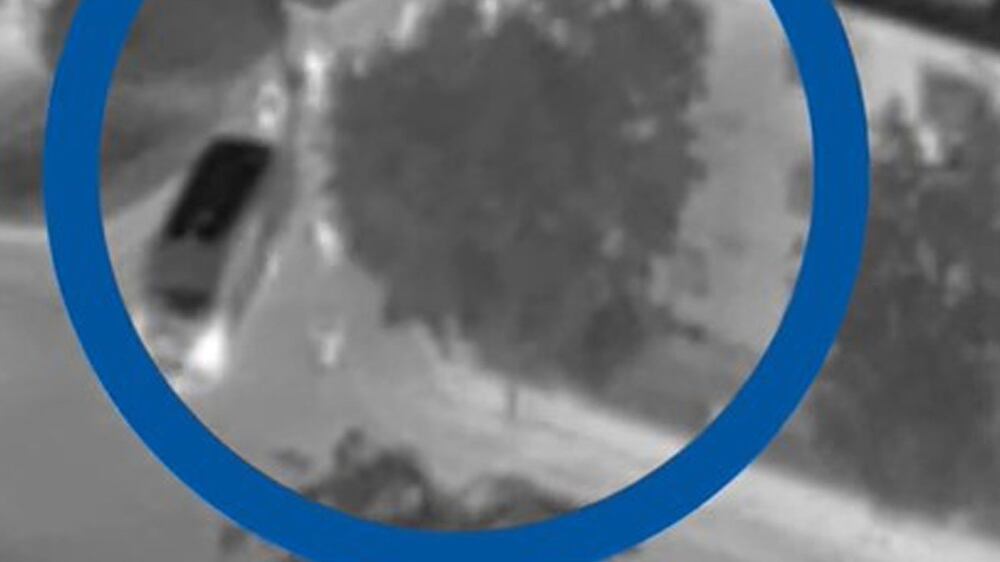 BEST QUALITY AVAILABLE IMAGE RINGED AT SOURCE Handout image issued by Merseyside Police of aerial footage of the arrest by armed police of a 36-year-old Huyton man on suspicion of the murder of nine year-old Olivia Pratt-Korbel in Liverpool. Picture date: Thursday August 25, 2022.