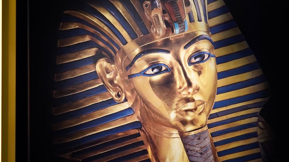 The Beyond King Tut exhibit's exit leaves visitors with a distinctly 'National Geographic' visual.