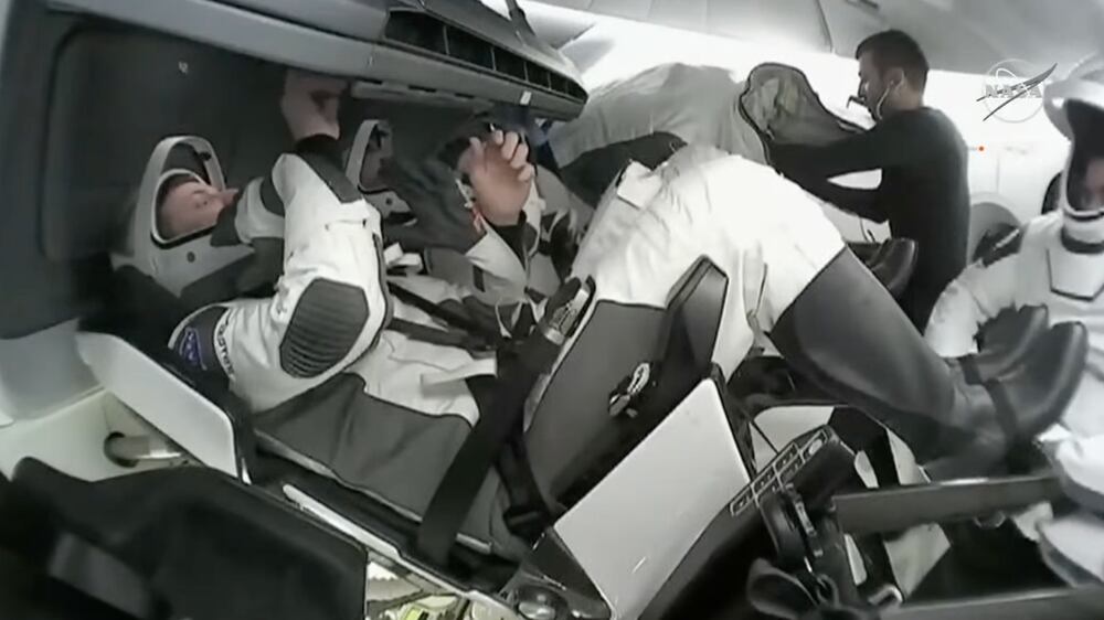 Watch SpaceX capsule getting its hatches closed as UAE astronaut and his colleagues begin undocking