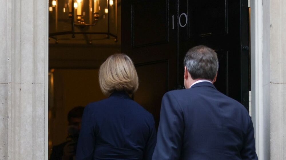 New UK Prime Minister Liz Truss welcomed to Downing Street