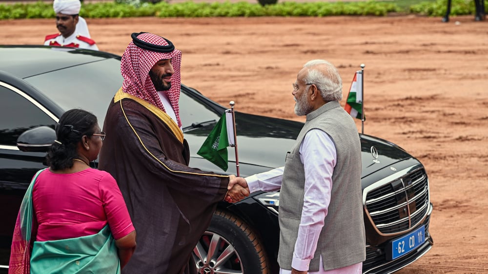 Saudi Crown Prince meets Indian Prime Minister Narendra Modi in New Delhi