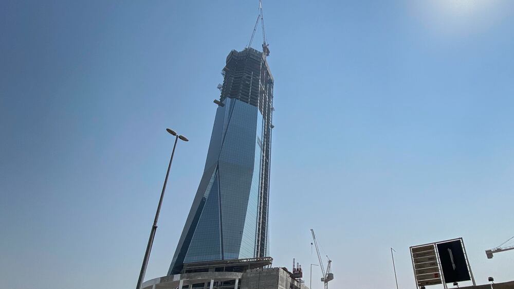 Ground View / General View of the Uptown Tower where Swiss robots are helping to build latest high rise tower in JLT, Dubai
(Photo: Antonie Robertson / The National) 

