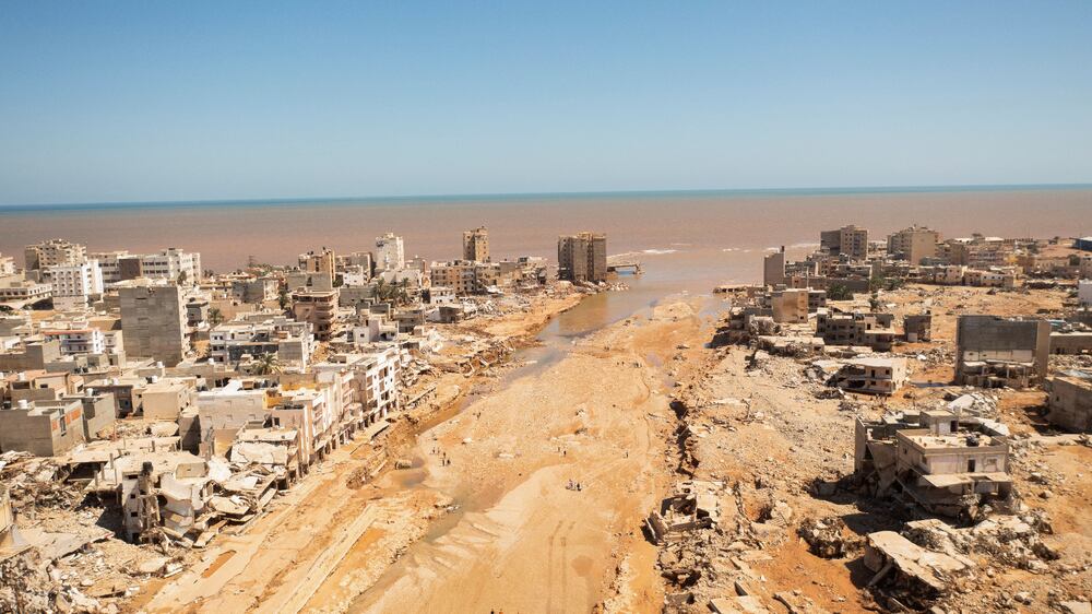 Libya floods: Drone footage shows extent of damage in Derna
