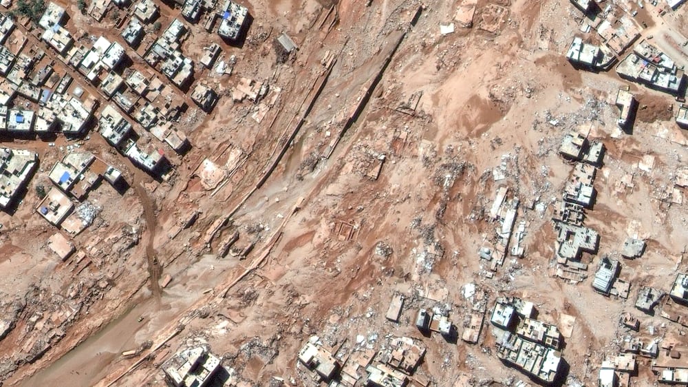 Dramatic satellite images show Libya's Derna devastated by flood