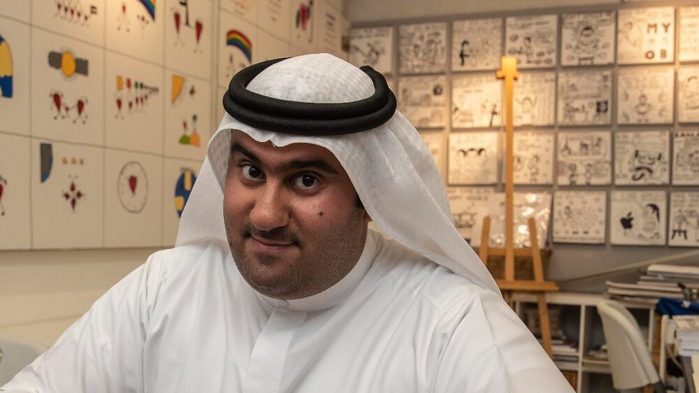 Emirati artist Abdullah Lutfi shows his new collection since he got his own studio space a year ago. Abdullah is autistic and has aunched an NFT collection, the first for an artist who has autism.
Antonie Robertson/The National
