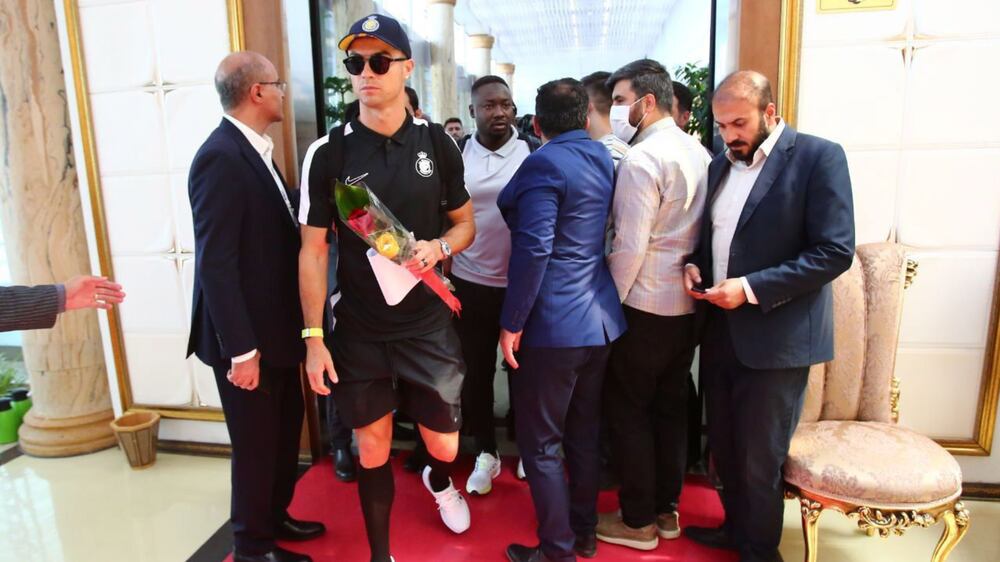 Cristiano Ronaldo arrives in Iran