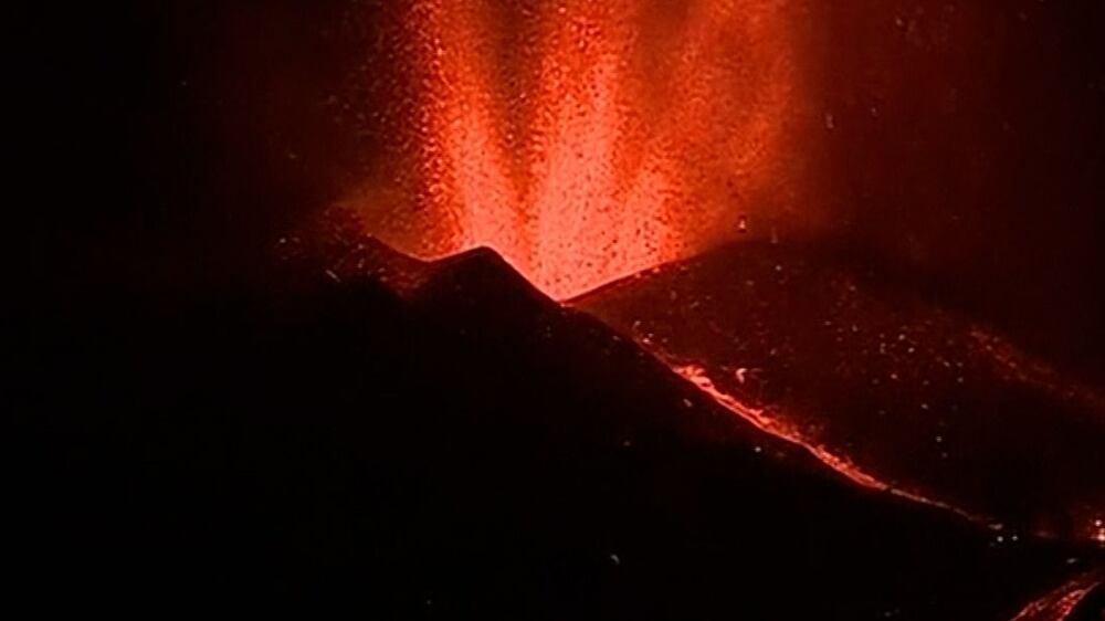 Watch La Palma volcano erupting