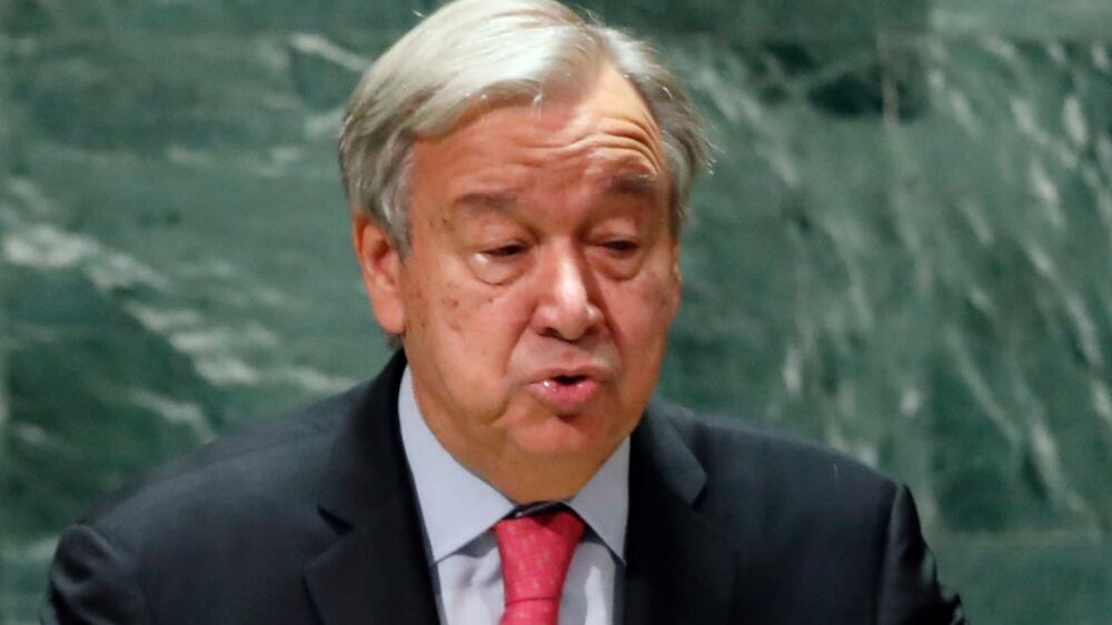 UN Secretary General Antonio Guterres says mankind is on 'the edge of an abyss'