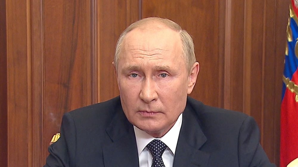 Vladimir Putin says Russia will use 'all means' to defend its territory