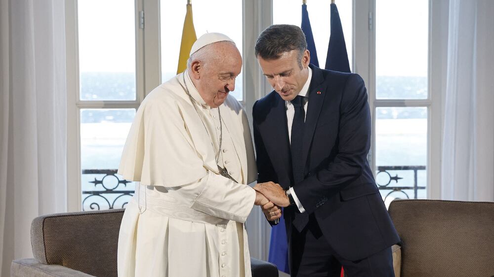 Pope Francis meets French President Macron