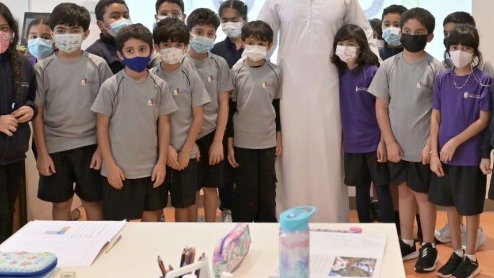 Watch as Sheikh Hamdan meets school children in Dubai