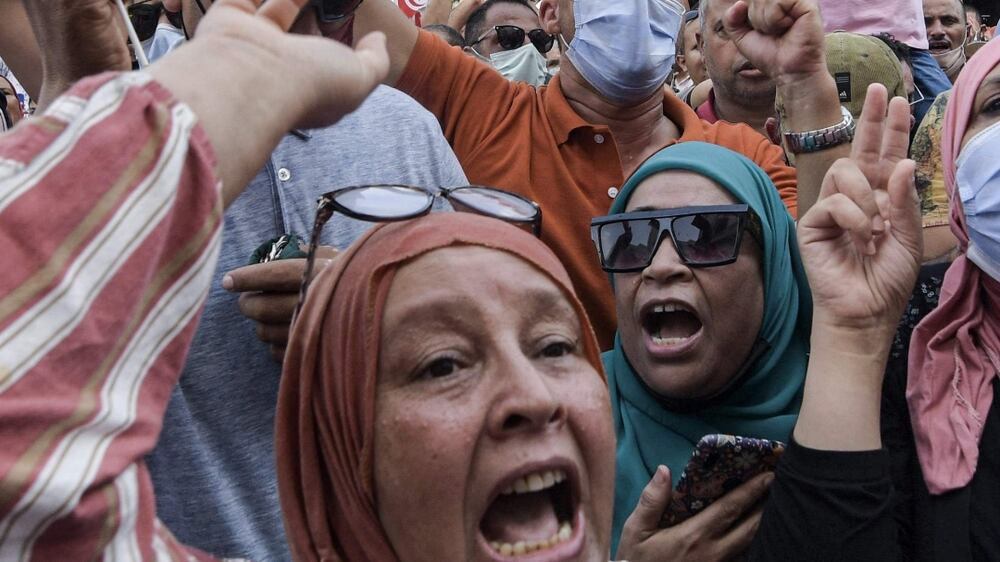 Competing protests in Tunis after President Saied suspends parts of the constitution