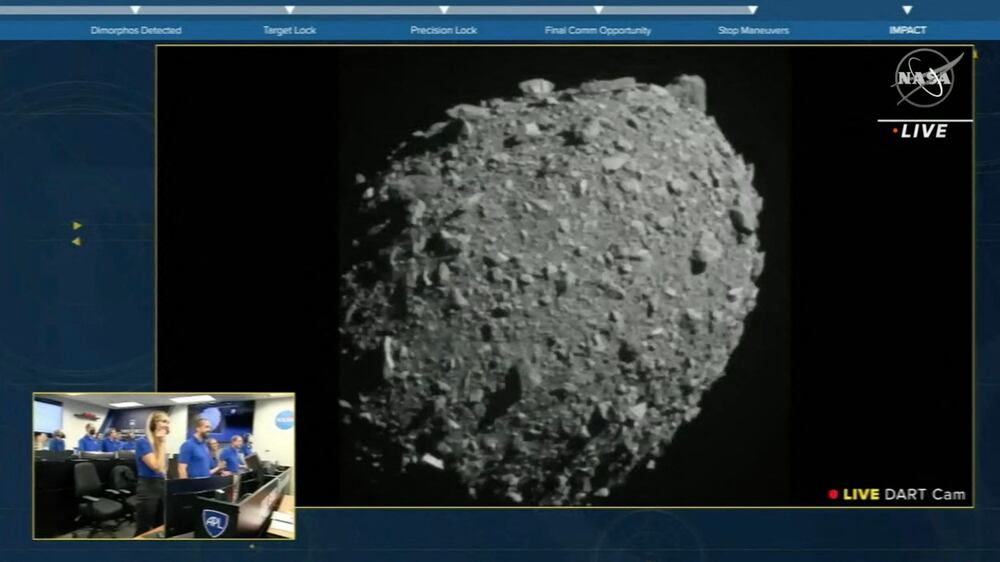 Nasa rams Dart spacecraft into asteroid