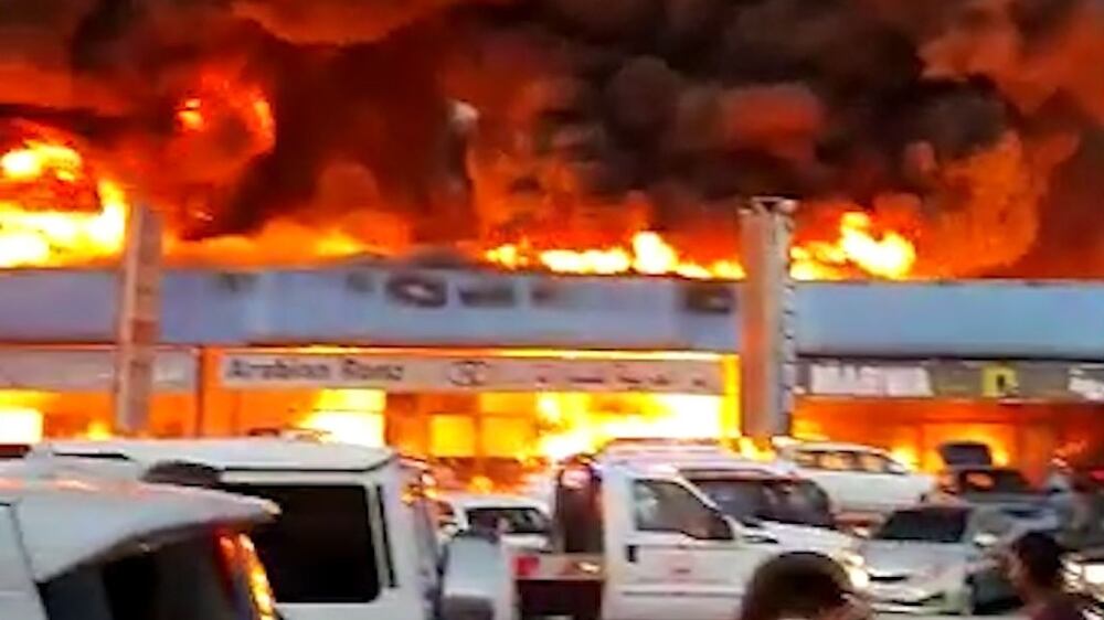 Fire breaks out at Dubai car showroom complex