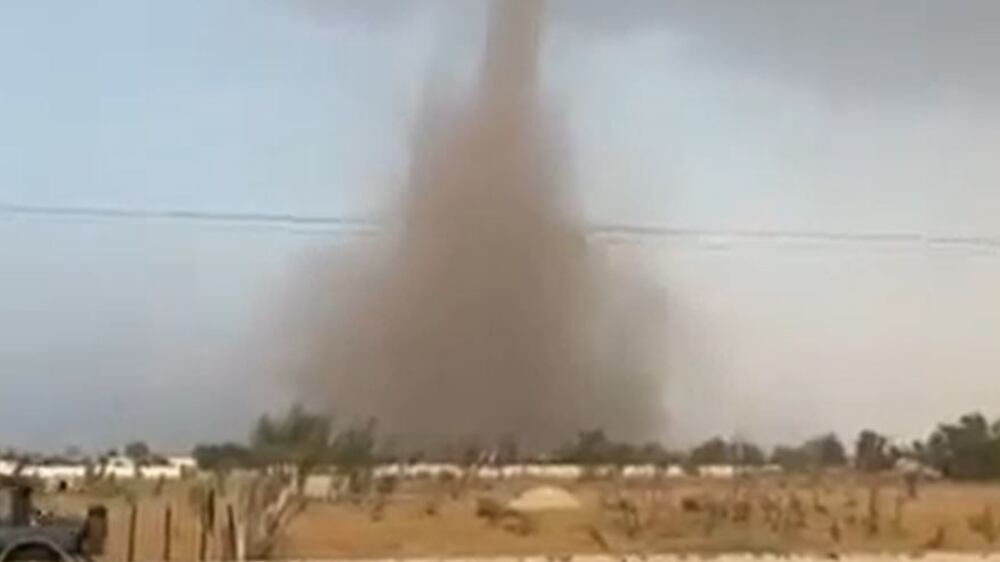 Mini dust tornado in rural Sharjah